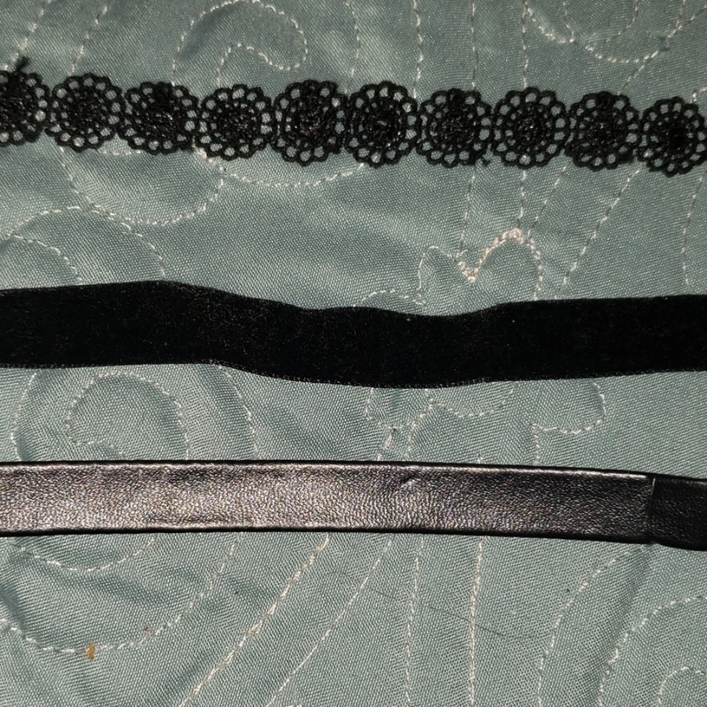 3 CHOKER Necklace bundle